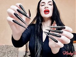 Worship My Dangerous Black Stiletto Nails
